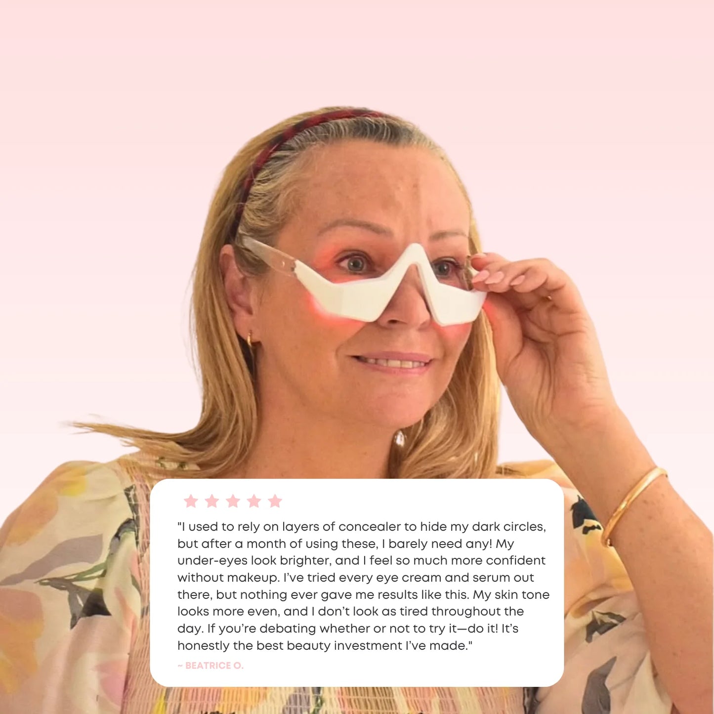 Red Light Under-Eye Glasses